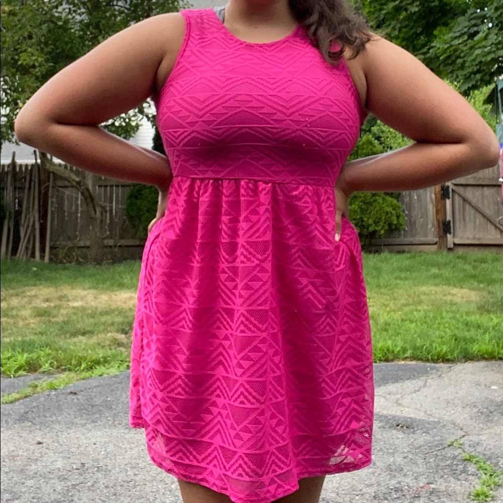 Pink Patterned Dress - Picture 2 of 4